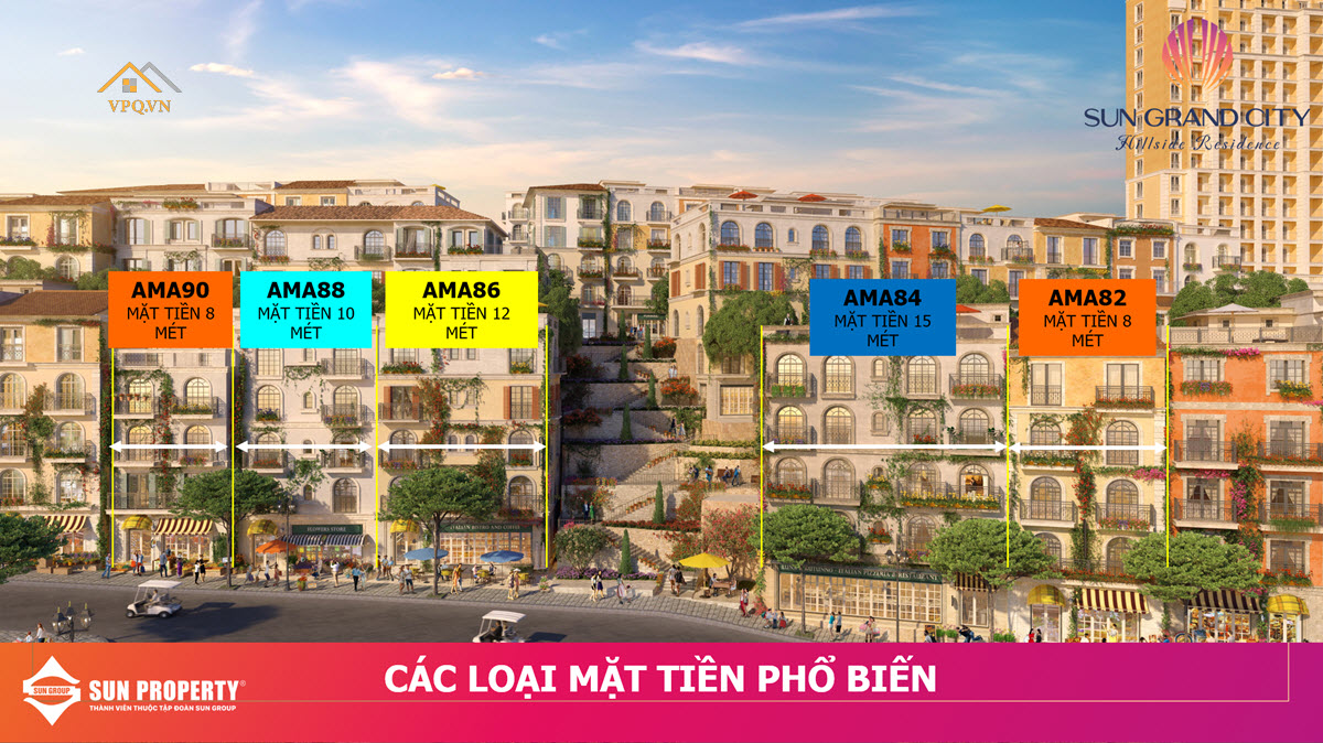 C&aacute;c loại mặt tiền điển h&igrave;nh của Shophouse Địa Trung Hải